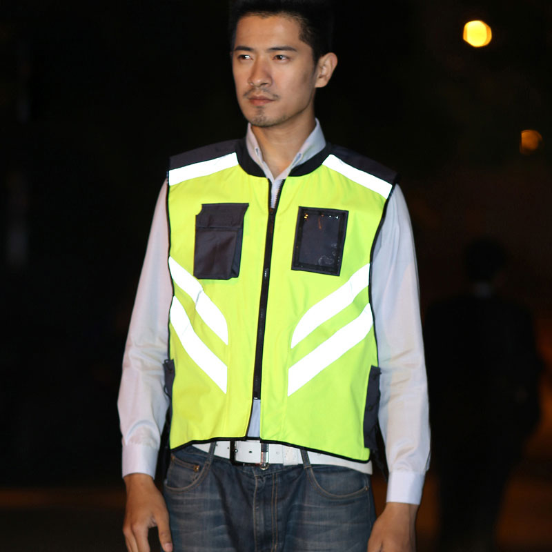 建筑工人熒光黃反光馬甲 JX-GC024