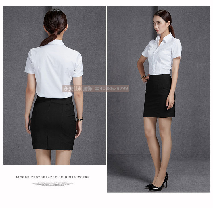 優(yōu)質(zhì)辦公室女士短袖襯衫-細(xì)節(jié)展示